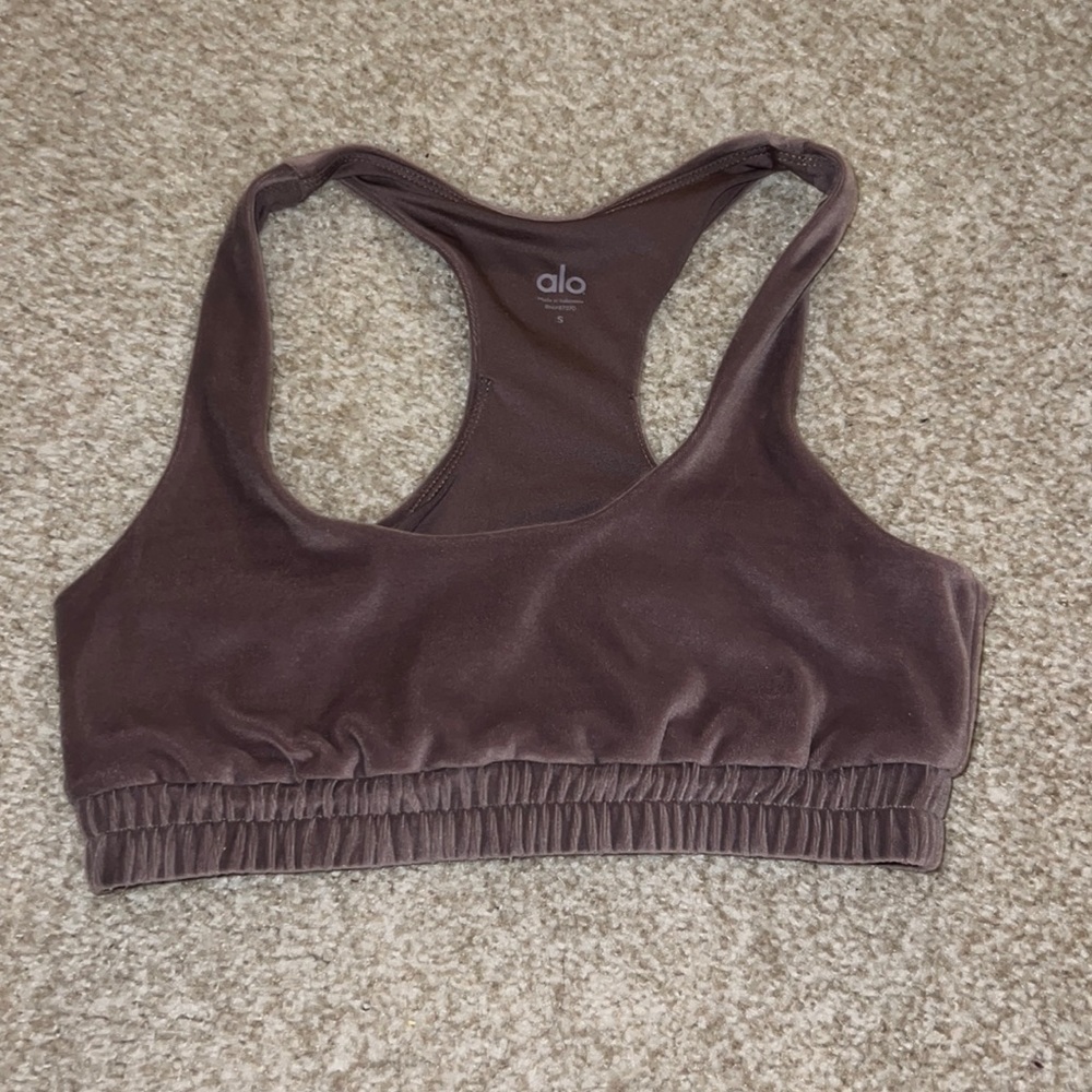 ALO velour sports bra
